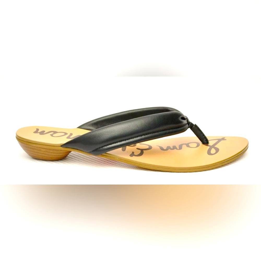 Sam Edelman Black Leather Thong Sandals